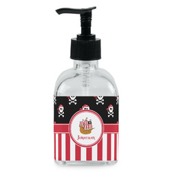 Pirate & Stripes Glass Soap & Lotion Bottle - Single Bottle (Personalized)
