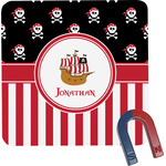 Pirate & Stripes Square Fridge Magnet (Personalized)