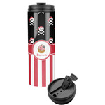 Pirate & Stripes Stainless Steel Skinny Tumbler (Personalized)