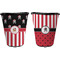 Pirate & Stripes Trash Can Black - Front and Back - Apvl