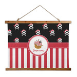 Pirate & Stripes Wall Hanging Tapestry - Wide (Personalized)