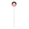 Pirate & Stripes White Plastic 5.5" Stir Stick - Round - Single Stick