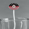 Pirate & Stripes White Plastic 7" Stir Stick - Oval - Main