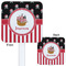 Pirate & Stripes White Plastic Stir Stick - Double Sided - Approval