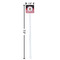 Pirate & Stripes White Plastic Stir Stick - Square - Dimensions