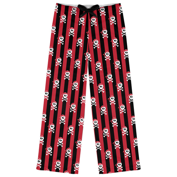 Custom Pirate & Stripes Womens Pajama Pants - XS