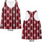 Pirate & Stripes Womens Racerback Tank Tops - Medium - Front and Back