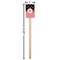 Pirate & Stripes Wooden 6.25" Stir Stick - Rectangular - Dimensions