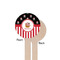 Pirate & Stripes Wooden 7.5" Stir Stick - Round - Single Sided - Front & Back