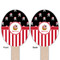 Pirate & Stripes Wooden Food Pick - Oval - Double Sided - Front & Back