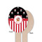 Pirate & Stripes Wooden Food Pick - Oval - Single Sided - Front & Back