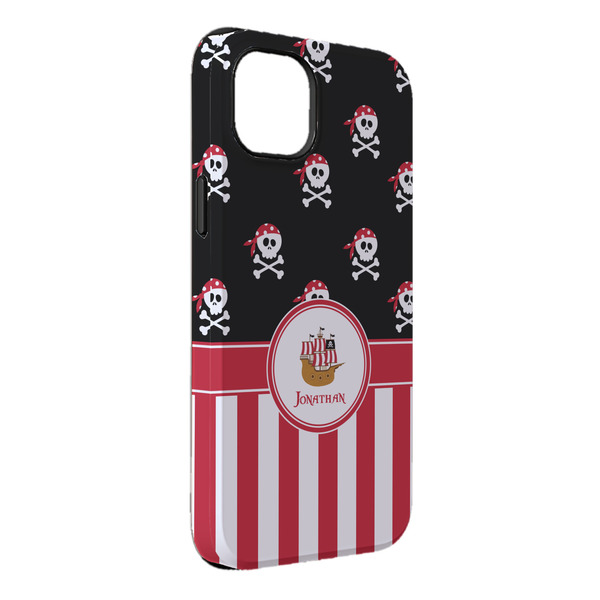 Custom Pirate & Stripes iPhone Case - Rubber Lined - iPhone 14 Pro Max (Personalized)