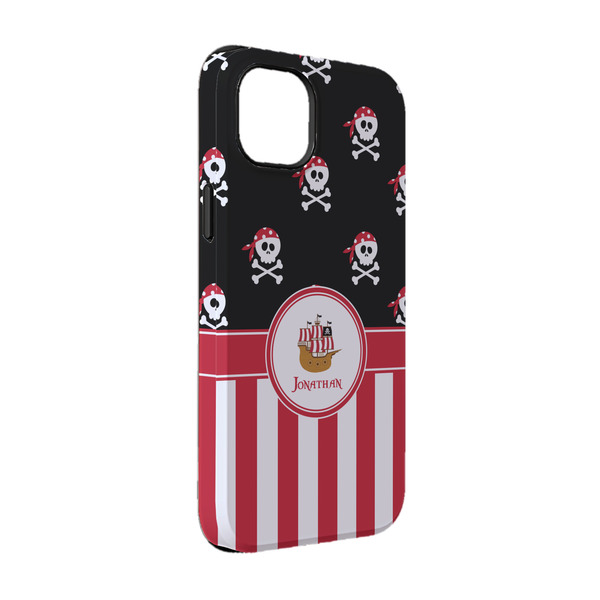 Custom Pirate & Stripes iPhone Case - Rubber Lined - iPhone 14 (Personalized)