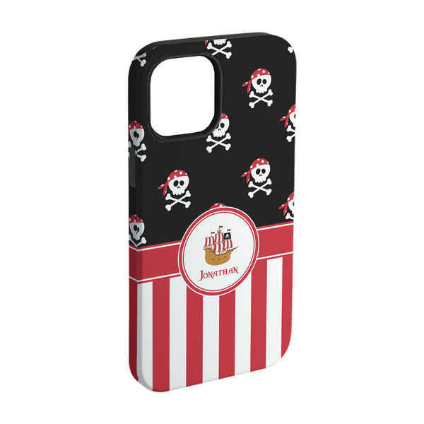 Custom Pirate & Stripes iPhone Case - Rubber Lined - iPhone 15 (Personalized)