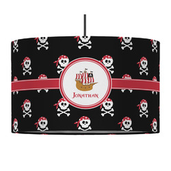 Pirate 12" Drum Pendant Lamp - Fabric (Personalized)