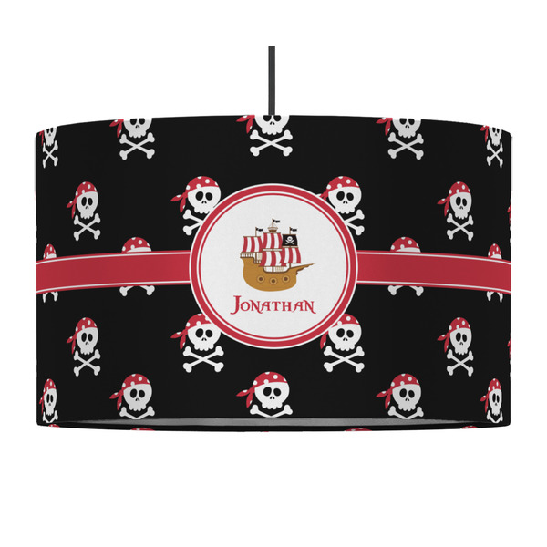 Custom Pirate 12" Drum Pendant Lamp - Fabric (Personalized)