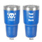 Pirate 30 oz Stainless Steel Ringneck Tumbler - Blue - Double Sided - Front & Back