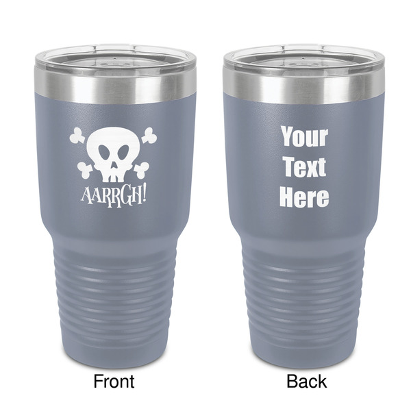 Custom Pirate 30 oz Stainless Steel Tumbler - Grey - Double-Sided (Personalized)