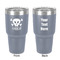 Pirate 30 oz Stainless Steel Ringneck Tumbler - Grey - Double Sided - Front & Back