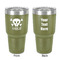 Pirate 30 oz Stainless Steel Ringneck Tumbler - Olive - Double Sided - Front & Back