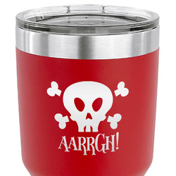 Pirate 30 oz Stainless Steel Tumbler - Red - Single Sided (Personalized)
