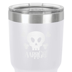 Pirate 30 oz Stainless Steel Tumbler - White - Double-Sided (Personalized)