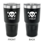 Pirate 30 oz Stainless Steel Tumbler - Black - Double Sided (Personalized)