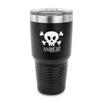 Pirate 30 oz Stainless Steel Tumbler - Black - Single Sided (Personalized)