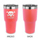 Pirate 30 oz Stainless Steel Ringneck Tumblers - Coral - Single Sided - APPROVAL