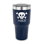 Pirate 30 oz Stainless Steel Tumbler - Navy - Single Sided (Personalized)