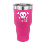 Pirate 30 oz Stainless Steel Tumbler - Pink - Single Sided (Personalized)