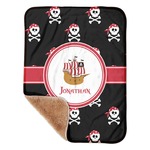 Pirate Sherpa Baby Blanket - 30" x 40" w/ Name or Text