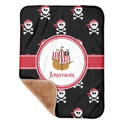 Pirate Sherpa Baby Blanket - 30" x 40" w/ Name or Text