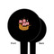 Pirate Black Plastic 6" Food Pick - Round - Single Sided - Front & Back