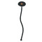 Pirate Black Plastic 7" Stir Stick - Oval - Single Stick