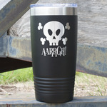 Pirate 20 oz Stainless Steel Tumbler - Black - Double Sided (Personalized)