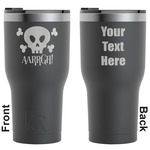 Pirate RTIC Tumbler - Black - Engraved Front & Back (Personalized)