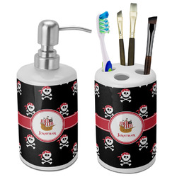 Pirate Ceramic Bathroom Accessories Set (Personalized)