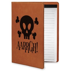 Pirate Leatherette Portfolio with Notepad - Small - Double Sided (Personalized)