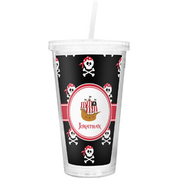 Pirate Double Wall Tumbler with Straw (Personalized)