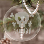 Pirate Engraved Glass Ornament (Personalized)