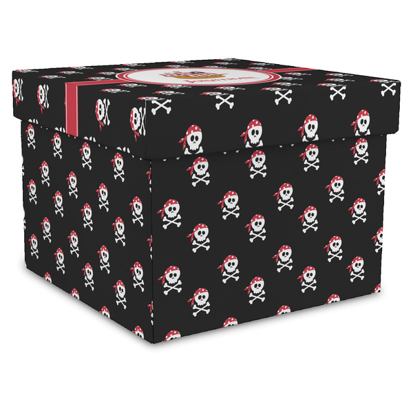 Custom Pirate Gift Box with Lid - Canvas Wrapped - X-Large (Personalized)