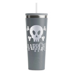 Pirate RTIC Everyday Tumbler with Straw - 28oz - Grey - Single-Sided (Personalized)