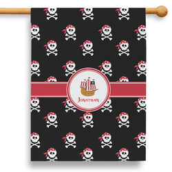 Pirate 28" House Flag - Double Sided (Personalized)