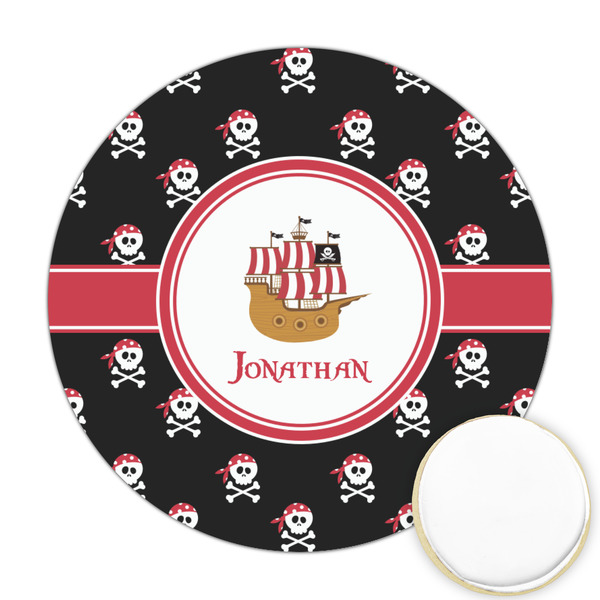 Custom Pirate Printed Cookie Topper - Round (Personalized)