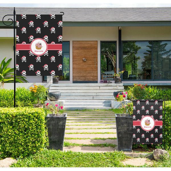 Custom Pirate Large Garden Flag - Double Sided (Personalized)