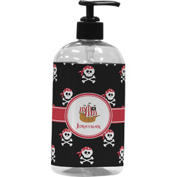 Pirate Plastic Soap / Lotion Dispenser (16 oz - Large - Black) (Personalized)