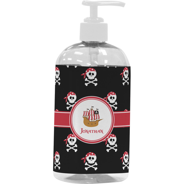 Custom Pirate Plastic Soap / Lotion Dispenser (16 oz - Large - White) (Personalized)