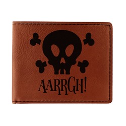 Pirate Leatherette Bifold Wallet - Single Sided (Personalized)