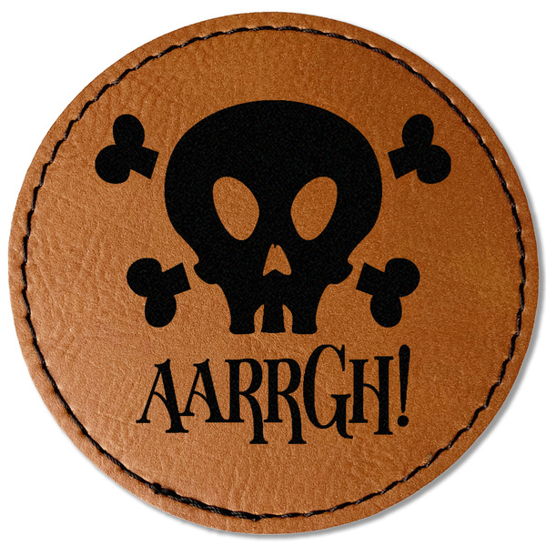 Custom Pirate Faux Leather Iron On Patch - Round (Personalized)